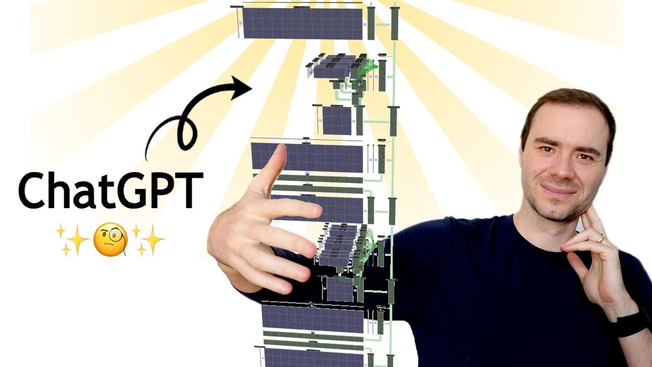 Video thumbnail showing Andrej Karpathy beside a visualization of the computations inside ChatGPT